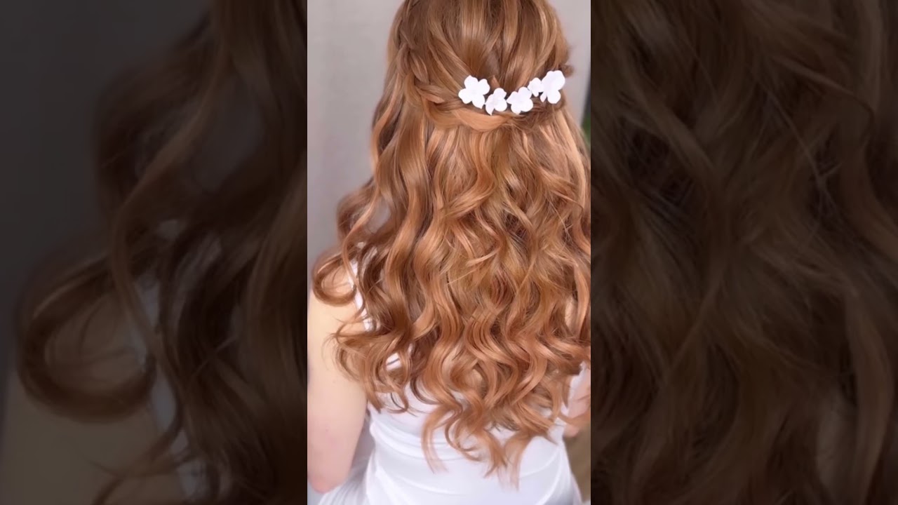 How stunning half up half down boho hairstyle?