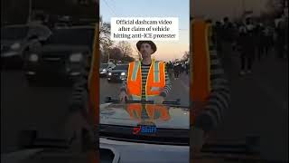 Dashcam Video Shows Vehicle Incident with Protester #shorts