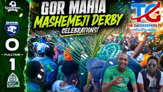 GOR MAHIA FANS OCCUPY NAIROBI CBD IN CELEBRATIONS AFTER WINNING THE MASHEMEJI DERBY AGAINST AFC 