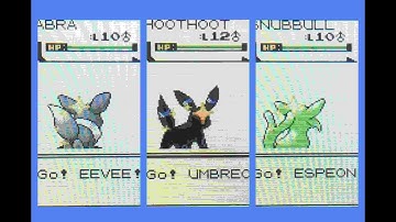 LIVE! Shiny Eevee from Bill after 1,934 SRs in Crystal version! (+ Evolution to Espeon and Umbreon)