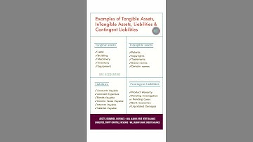 Examples of Tangible, InTangible Assets, Liabilities & Contingent Liabilities! #accounts #ytshorts