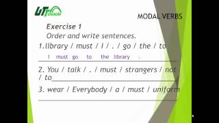 Level 3 Unit 2 Modal Verbs Must Exercise