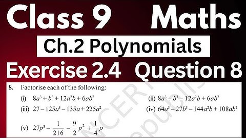 Class 9 Maths Exercise 2.4 Question 8 | Chapter 2 Polynomials NCERT Solutions | JP Sir