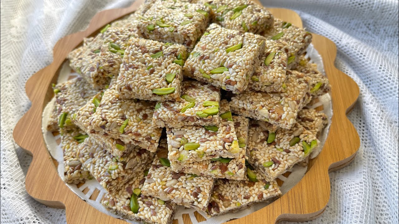 سمسميه بدون سكر صحيه ولذيذه Sesame Bar