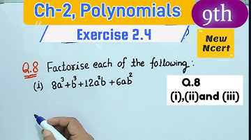 Ex 2.4 Q8 (i,ii,iii) class 9 Maths New NCERT | Class 9 Polynomials Ex 2.4 q8 | EX 2.5 q8 class 9