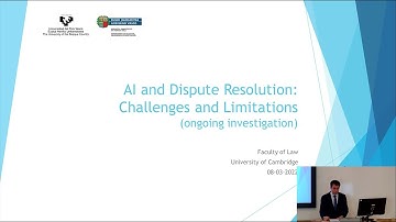 Artificial Intelligence and dispute resolution: challenges and limitations: 3CL Seminar