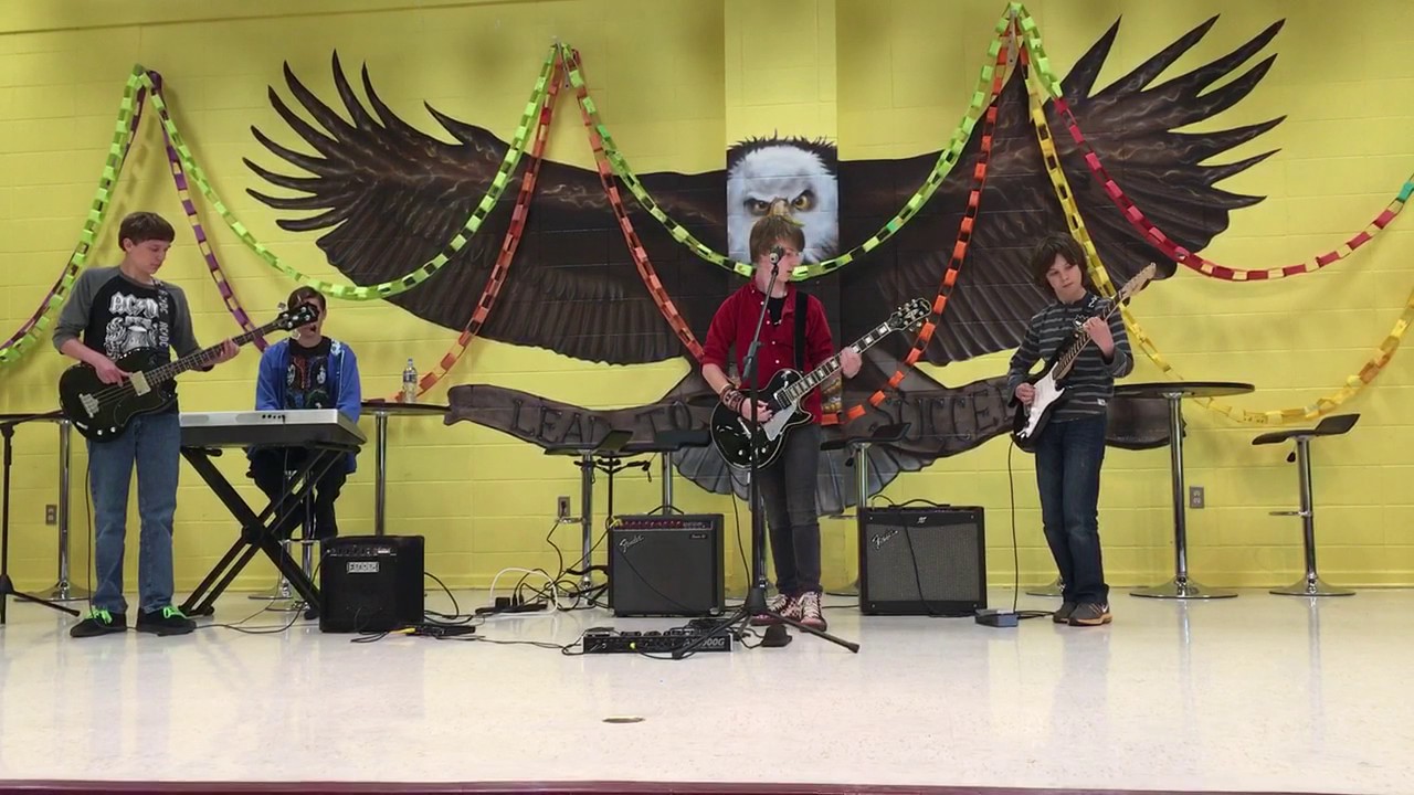 my bands first gig - YouTube