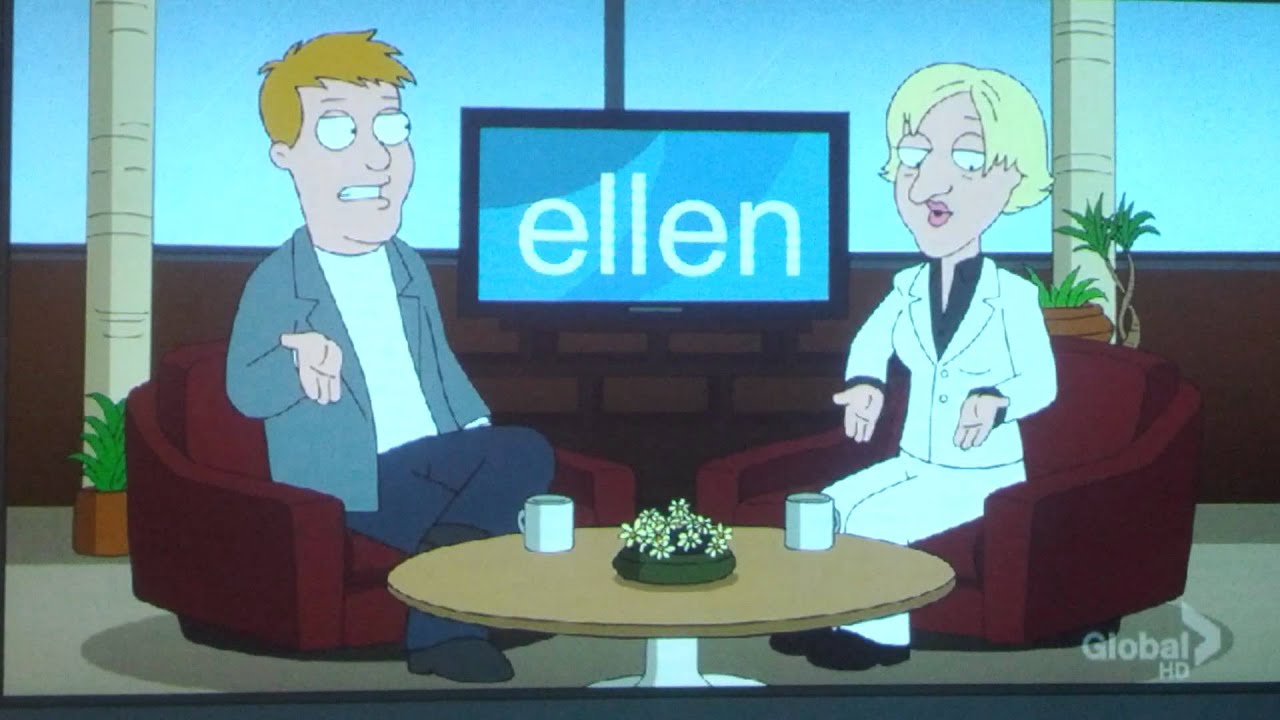 Family guy Ellen interruption YouTube