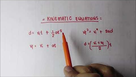 General Physics 1 - Kinematics