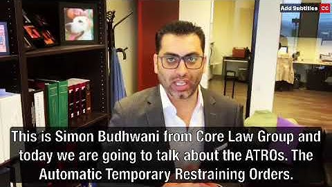 What are ATROS (Automatic Temporary Restraining Orders) that both sides are bound to at divorce?