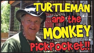 Turtleman gets his pockets picked by MONKEYS!