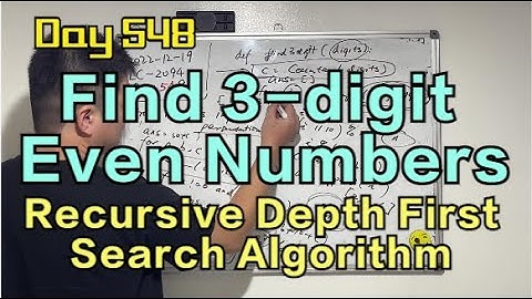 Day 548 - Teaching Kids Programming - Finding 3-Digit Even Numbers (Recursive Depth First Search)