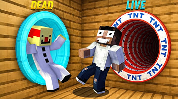 Minecraft , LIVE or DEAD Choose the Right Tunnel || Minecraft Mods || Minecraft gameplay