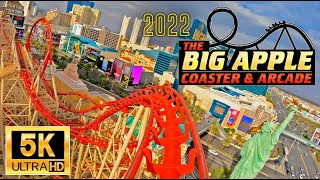 Big Apple Coaster (5K) POV  New York, New York Hotel & Casino
