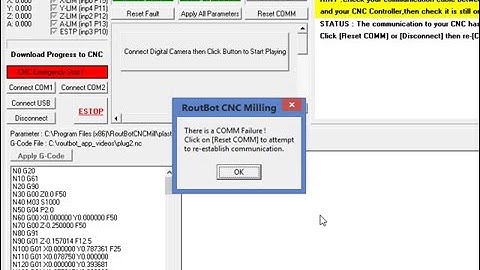 CNC Reset Communication with RoutBot CNC Software