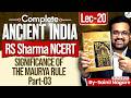 Ancient History from NCERT | Significance Of The Maurya Rule Part - 03 | RS Sharma, Lec 20 | StudyIQ