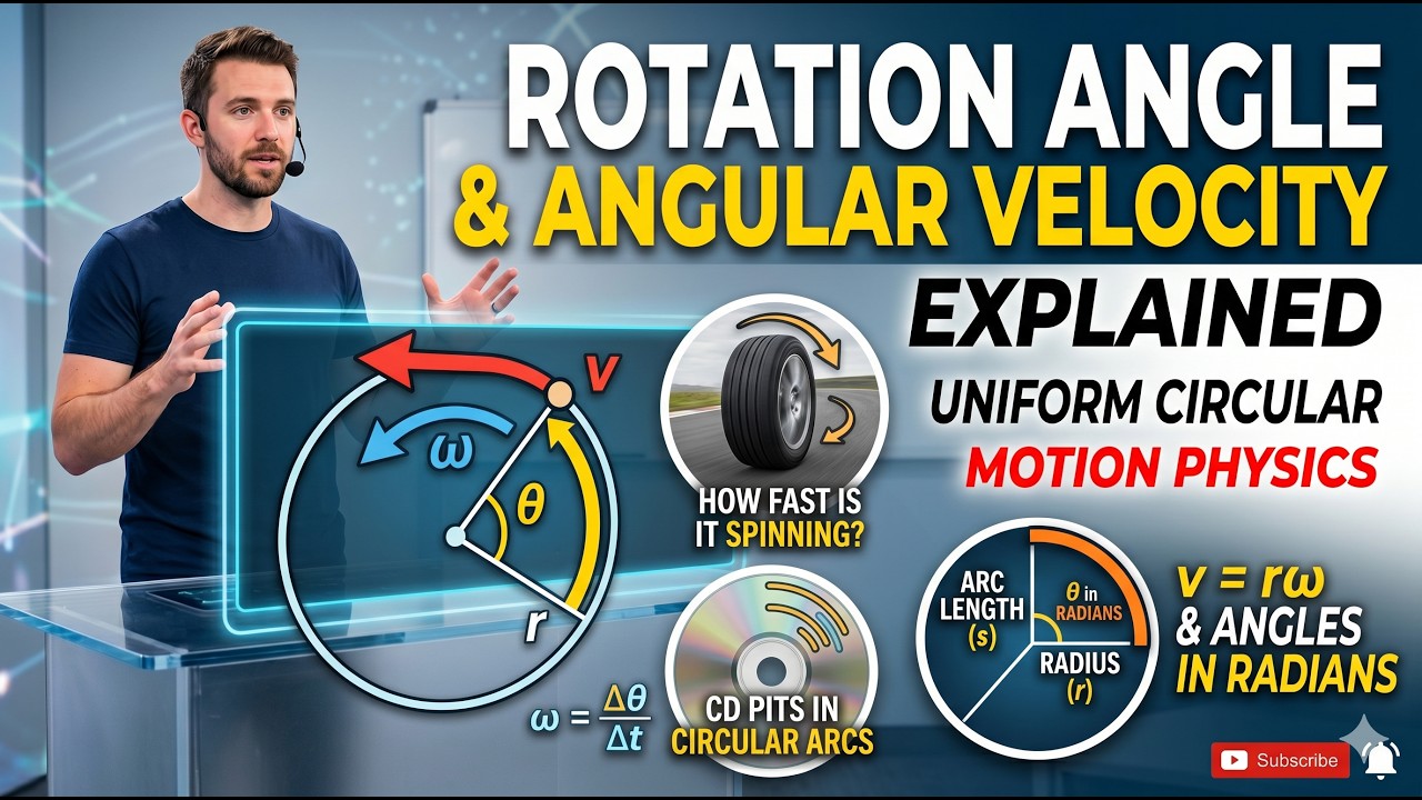 Rotation Angle & Angular Velocity | Uniform Circular Motion Physics ...