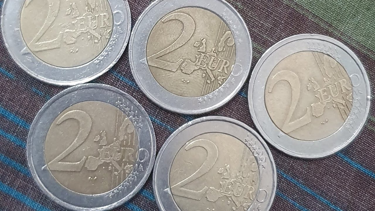 2 Euro Mix Coins, Greece, Belgium, portugal 