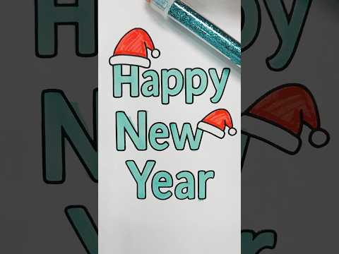 <strong>Happy</strong> New Year #glitter #glitterart #<strong>color</strong> #christmas #santa #alphabet