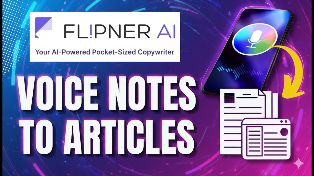 Fliper AI interface showing voice note conversion to article