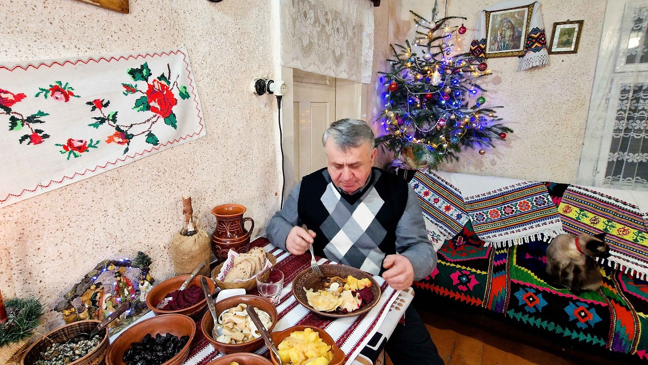Christmas Eve in a Carpathian Village | 12 Traditional Dishes & Rural Life