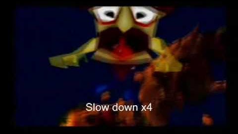 Crash Bandicoot 2 - Neo Cortex Falling In Crystal Island