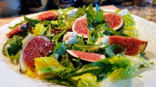 Fig Salad with goat cheese// Feign salat