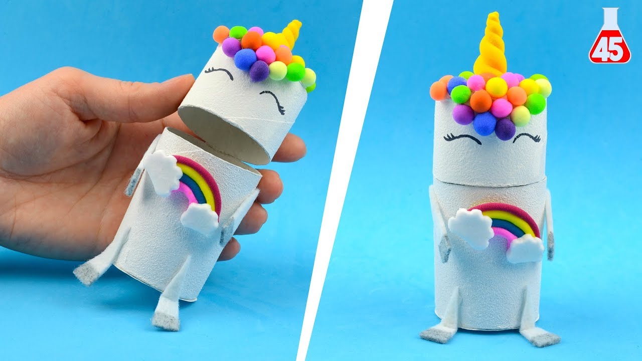 Easy Diy Unicorn Organizer With Toilet Paper Roll Craft Tutorial