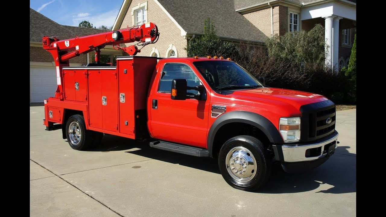 2009 FORD F550 MECHANICS CRANE UTILITY SERVICE TRUCK FOR SALE DIESEL