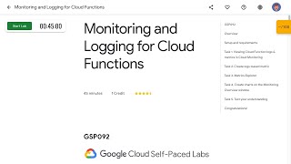 Monitoring and Logging for Cloud Functions GSP092