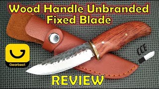 Review of Unbranded Rosewood Handle Fixed Blade Knife from GearBest