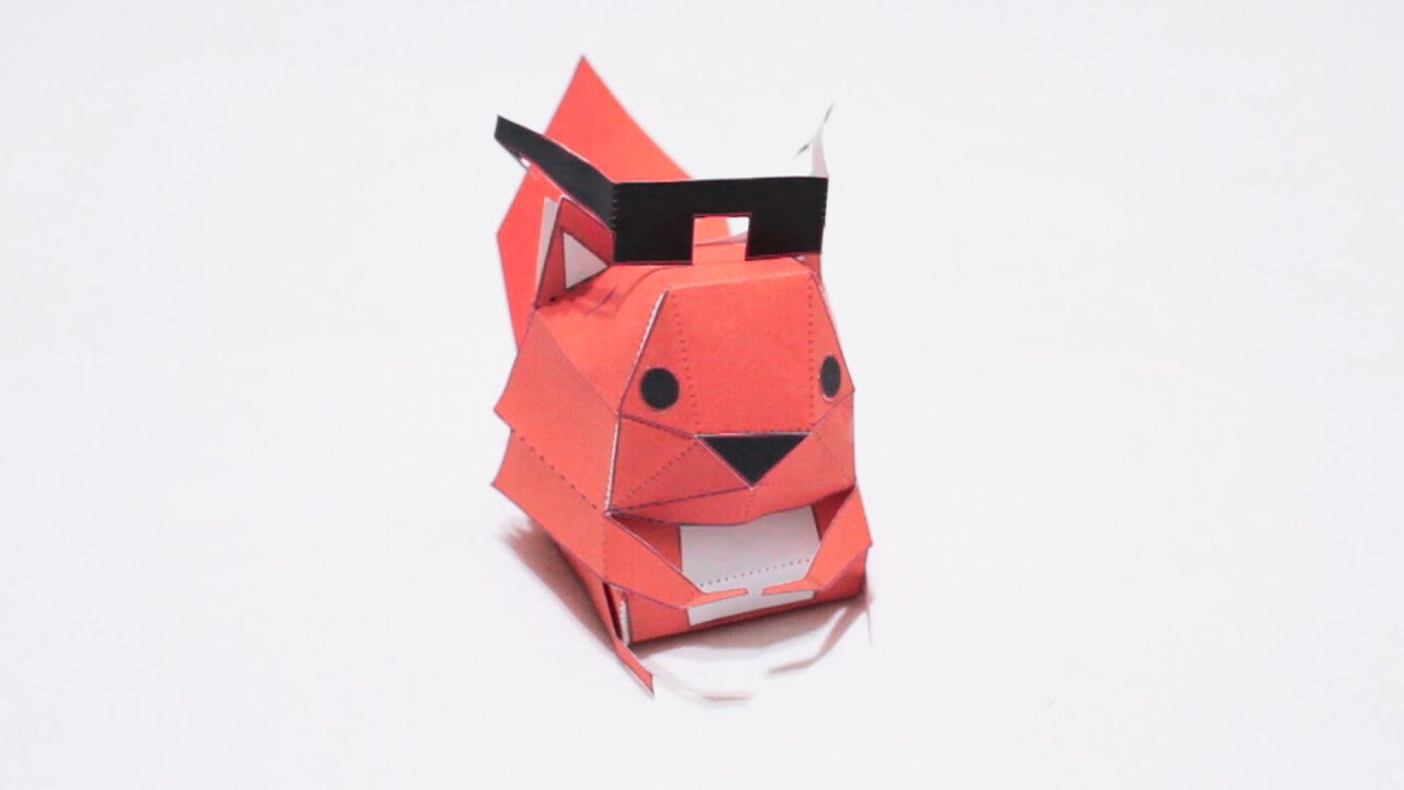 Tearaway Papercraft Squirrel Cut Out Demonstration