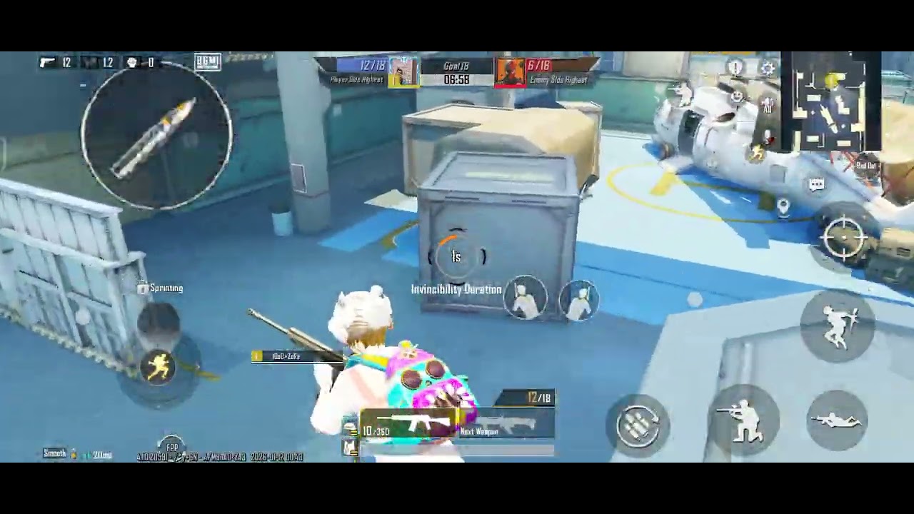 BGMI room Gun game 1v2 iconic fight 🇮🇳