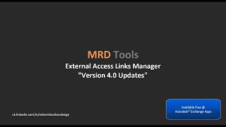 'External Access Links Manager' for Autodesk® Revit® Version 4.0 Updates