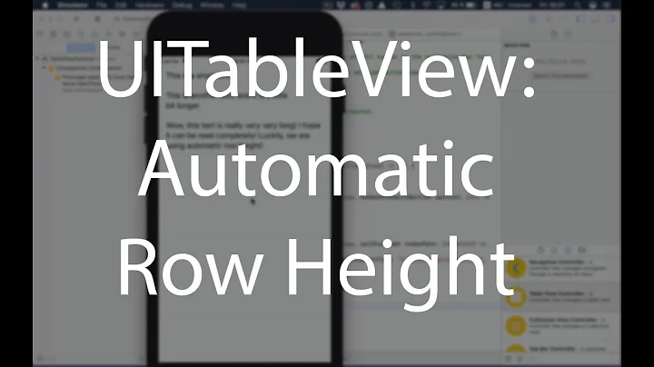 UITableView - Automatic Row Height (Xcode 9, iOS 11)