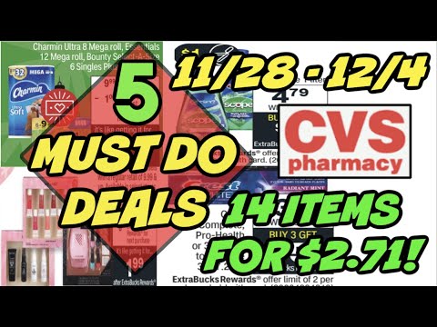 5 MUST DO CVS DEALS (11/28 – 12/4) | 14 ITEMS FOR ONLY $2.71!