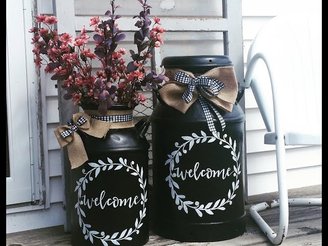 Decorating the Yard & Garden with Vintage Milk Cans - Organized