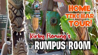 Home Tiki Bar Tour - Kirby's RUMPUS ROOM! Inside the Desert Oasis Room FIELD TRIP!