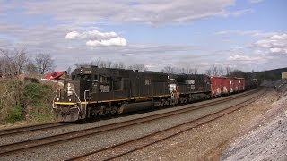 Illinois Central SD70 1017 Leads Norfolk Southern Train 15T