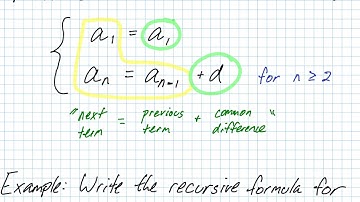 Arithmetic Sequences - Recursive Formula
