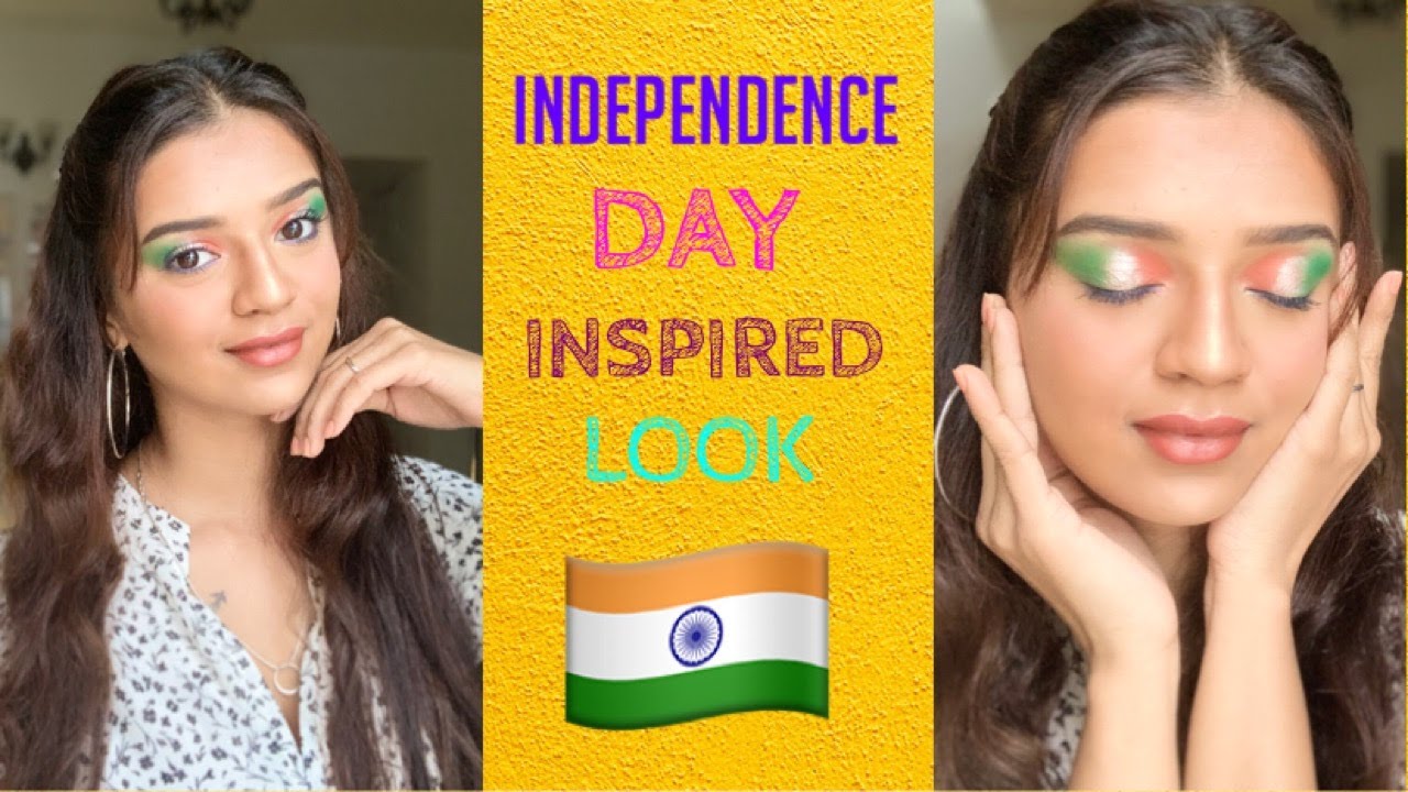 Independence Day makeup| Tricolour inspired makeup look… Air hostess MansiVijay