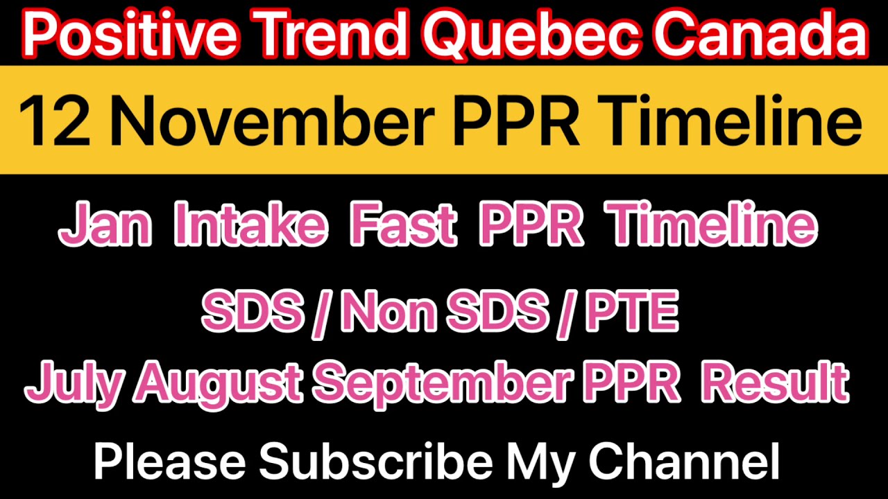 12 November PPR Timeline SDS | Non SDS |