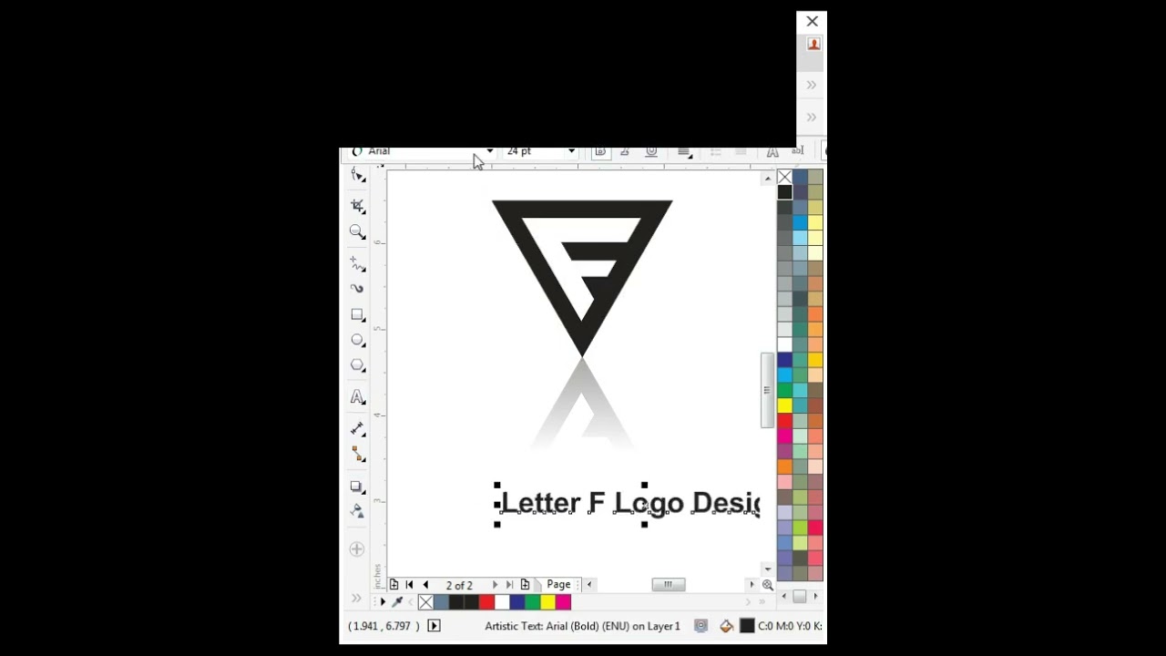 How To Make Professional F Logo | Nabeel Graphics | Graphics Desinger | Nabeel Graphics| 