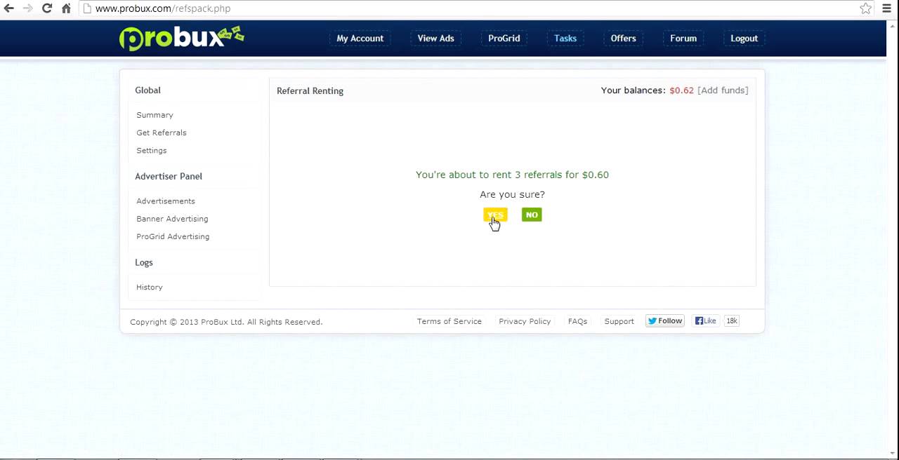 How to Rent Probux Referrals