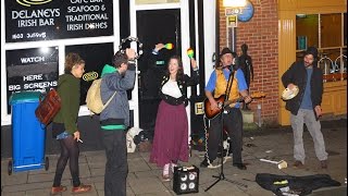 Having Fun Outside Norwich Beer Festival Adrian Howes and Lorraine Ward Details