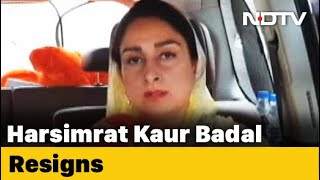 Union Minister Harsimrat Badal Quits Over Centres New Bills For Farmers
