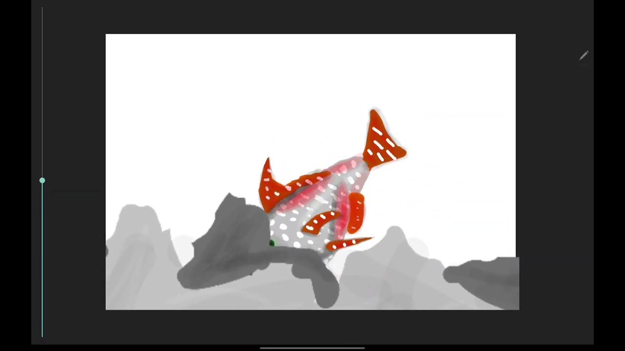 Megalampris finding food