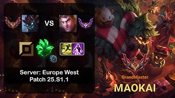 Maokai Top vs Jayce - EUW GrandMaster - Patch 25.S1.1
