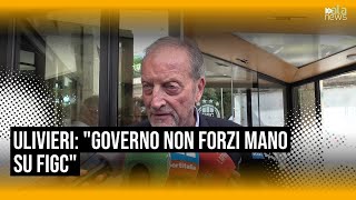 Figc, Ulivieri: "No a commissariamento, governo non può forzare la mano"