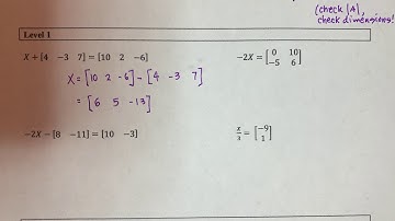 10.3 Video Notes: Part 1 of Solving Matrix Equations